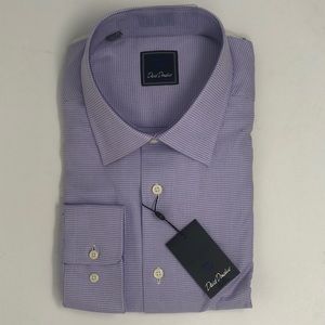 David Donahue Lilac Dress Shirt